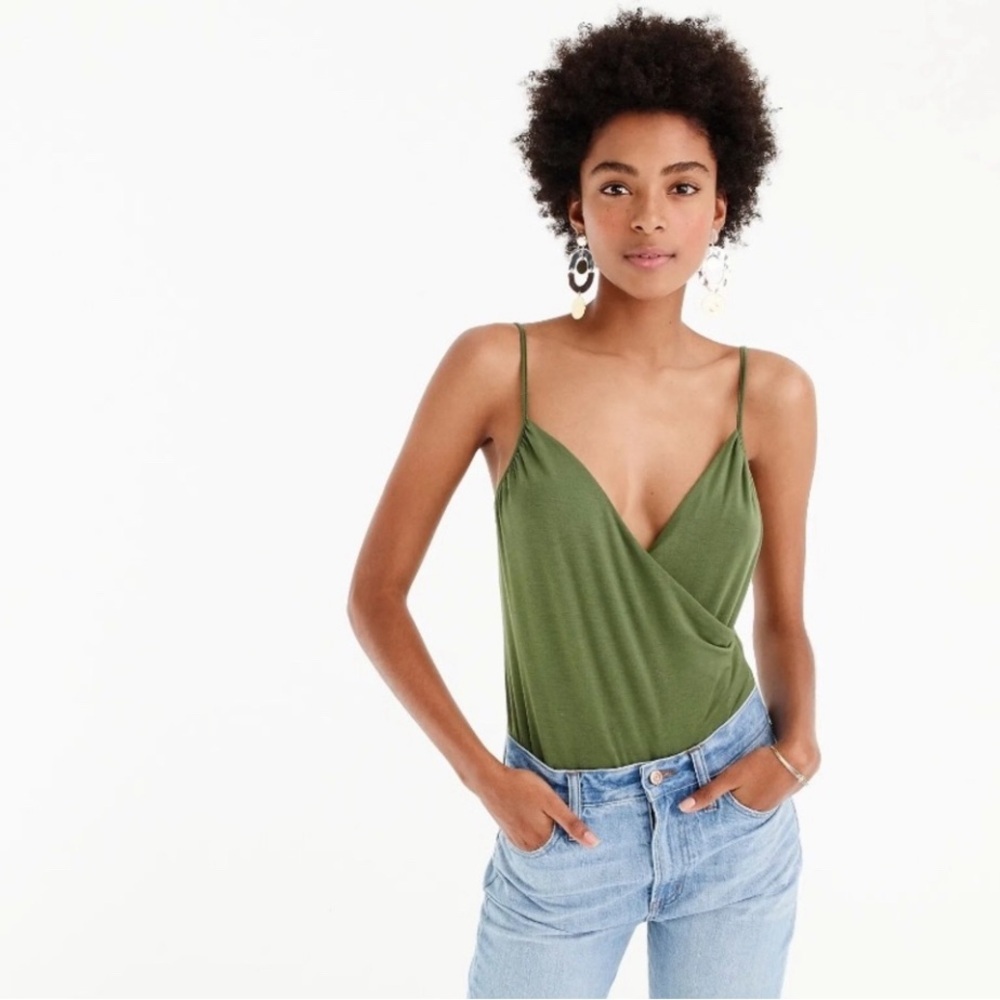 J.Crew size small olive green bodysuit. Great condition.
